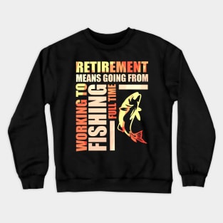 Retirement Means Going From Working To Fishing Crewneck Sweatshirt